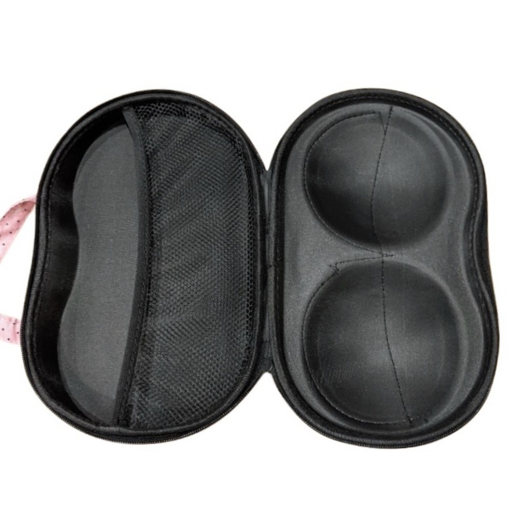 Pink Black Polka Dot Hard Shell Lingerie Travel Case Keeps Bras Safe! - Picture 3 of 7